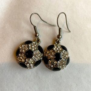 Soccer Ball Sparkle Earrings